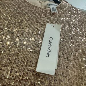 Calvin Klein Rose Gold Sequin Top